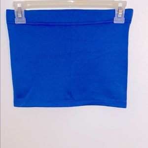 cute blue summer crop tube top small